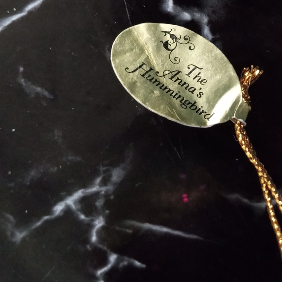 Anna's Hummingbird Christmas Ornament Bradford Exchange Lena Liu 1998 Bird Flora - Picture 11 of 12